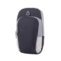 Gray and black backpack on a white background