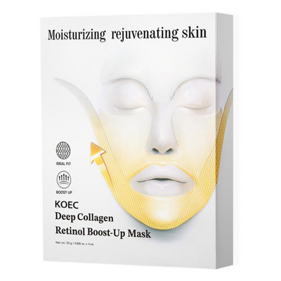 KOEC Deep Collagen Retinol Boost-Up Mask packaging on a white background