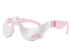 White and pink baby safety harness on a white background
