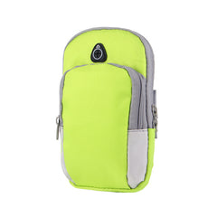 Green and gray arm bag on a white background