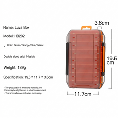 Luya Box HB202 with dimensions and specifications on a white background